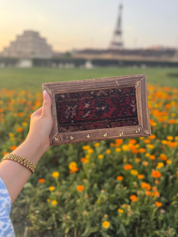 جا کلیدی چوبی شش قلاب