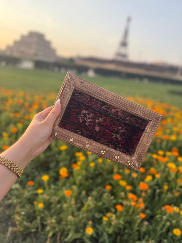 جا کلیدی چوبی شش قلاب