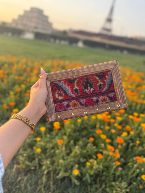 جا کلیدی چوبی شش قلاب